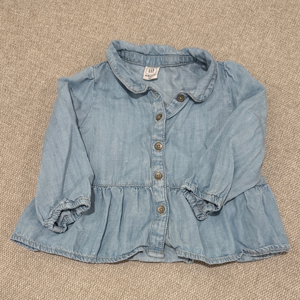 GAP Light Blue Kids Chambray Top
